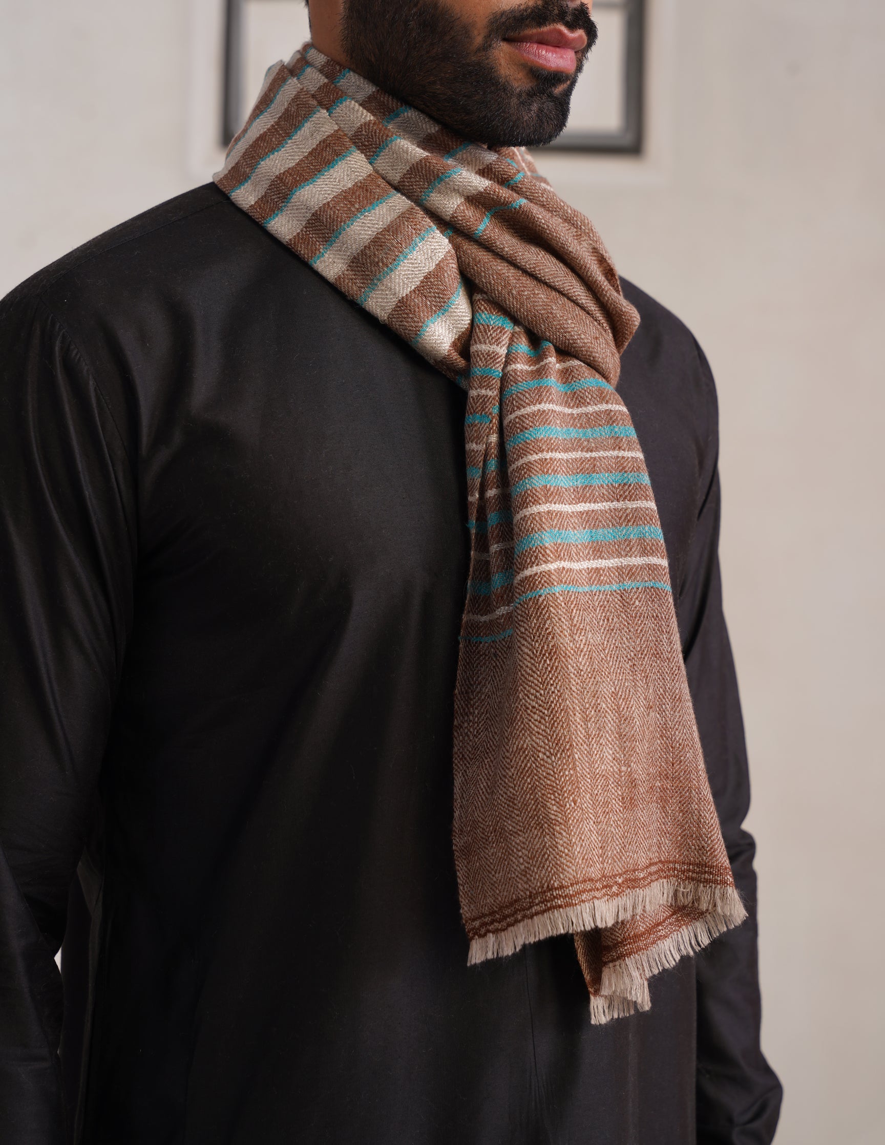 GI Striped Pashmina Muffler – Multicolour