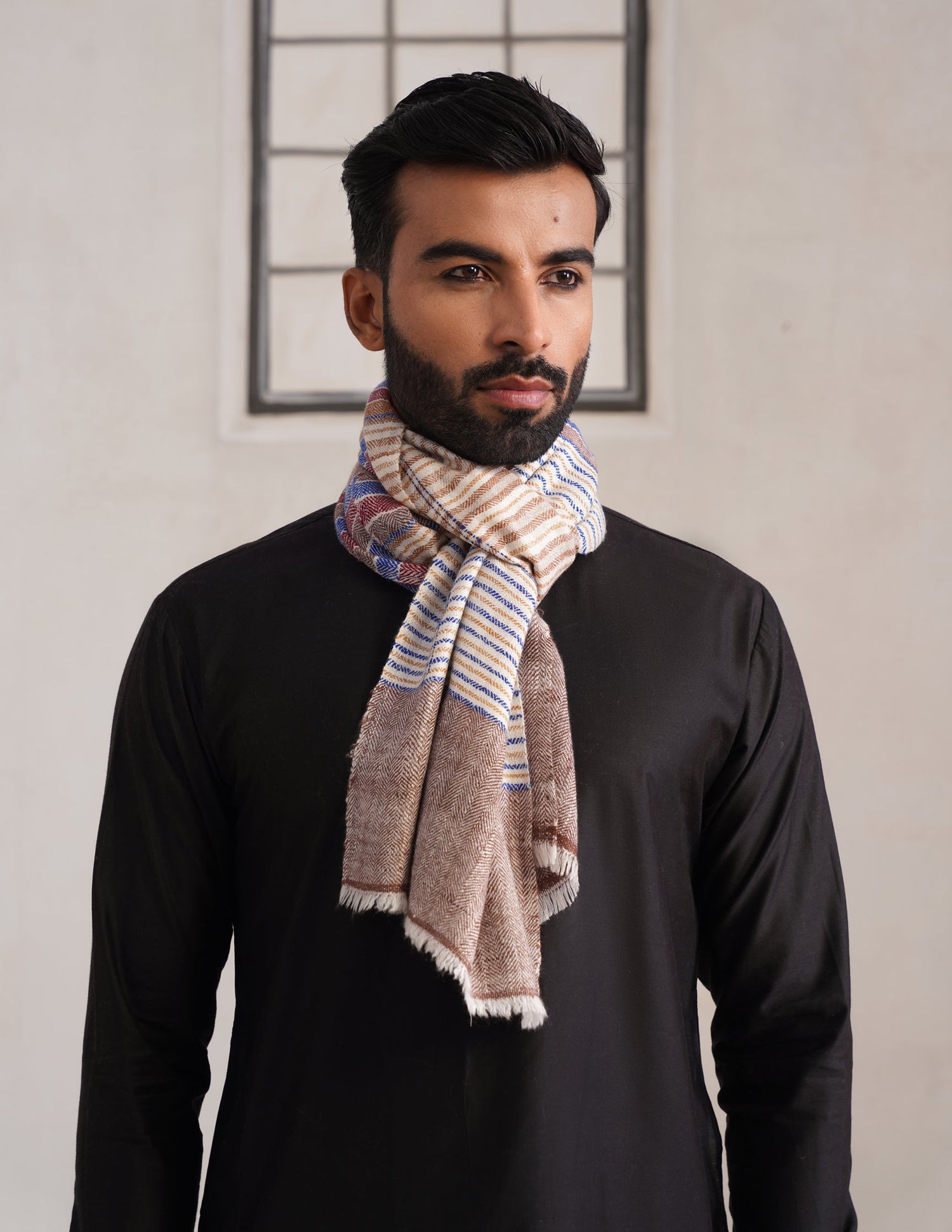 GI Striped Pashmina Muffler – Multicolour