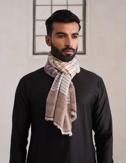 GI Striped Pashmina Muffler – Multicolour