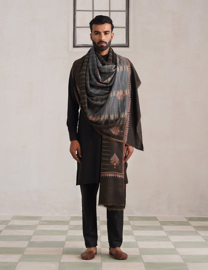 Bootidar Ikkat Design Sozni Pashmina Men&
