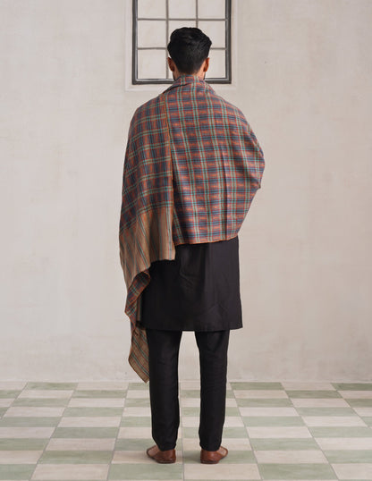 Bootidar Modern Design Multicolour Shawl – Orange &amp; Rust Sozni