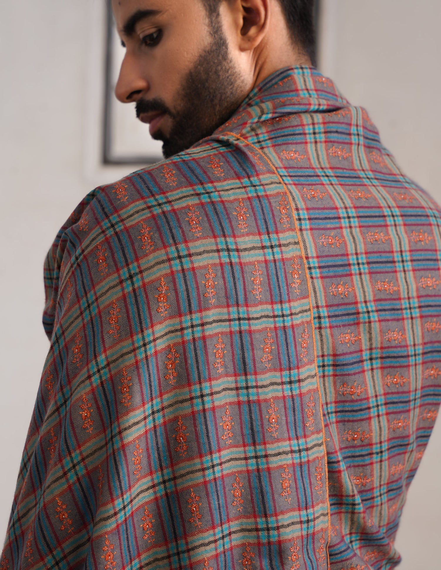 Bootidar Modern Design Multicolour Shawl – Orange &amp; Rust Sozni