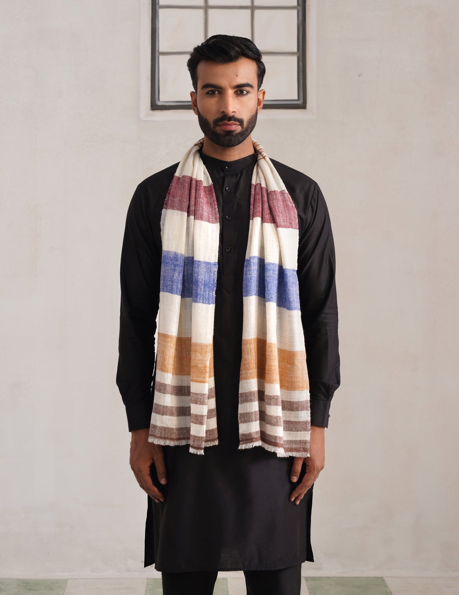 GI Striped Pashmina Muffler – Multicolour