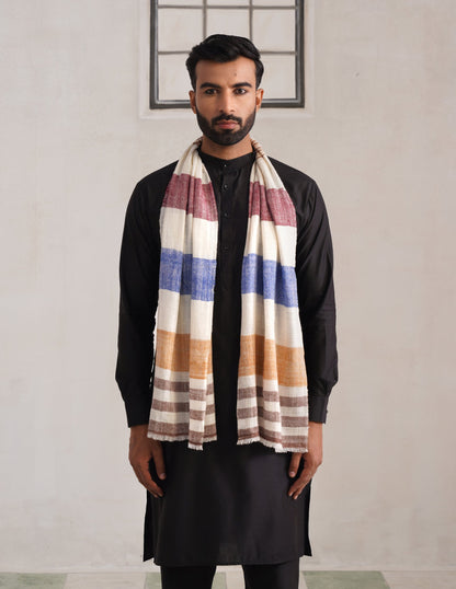 GI Striped Pashmina Muffler – Multicolour