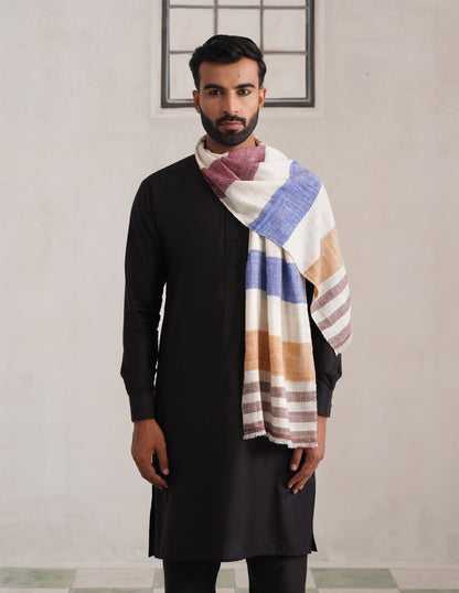 GI Striped Pashmina Muffler – Multicolour