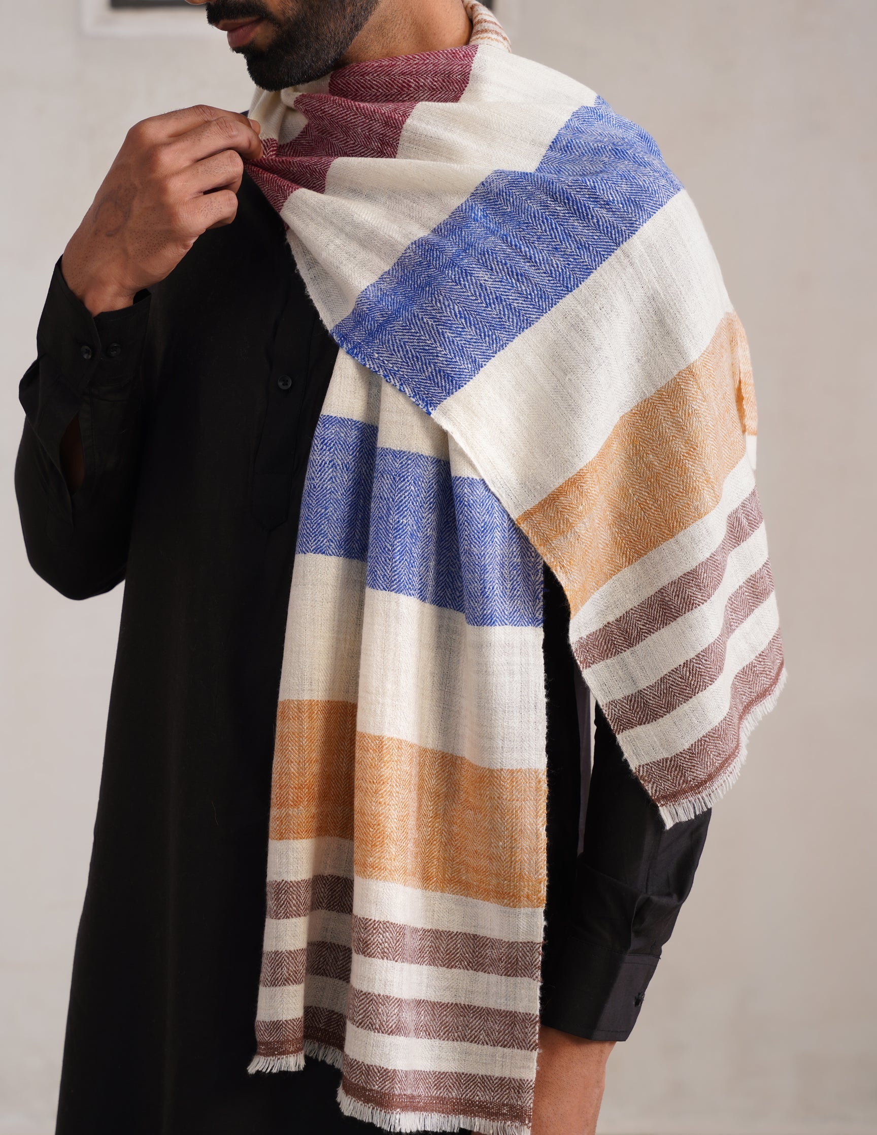 GI Striped Pashmina Muffler – Multicolour