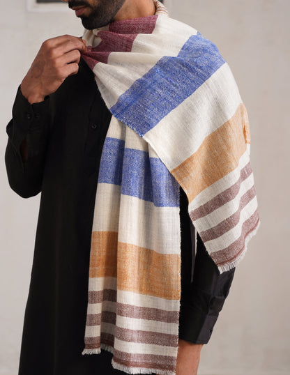 GI Striped Pashmina Muffler – Multicolour