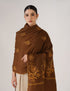 Kashmiri Handwoven Pashmina Sozni Shawl Bootidar – Brown | Yellow & Orange Heritage - Kashmir Box