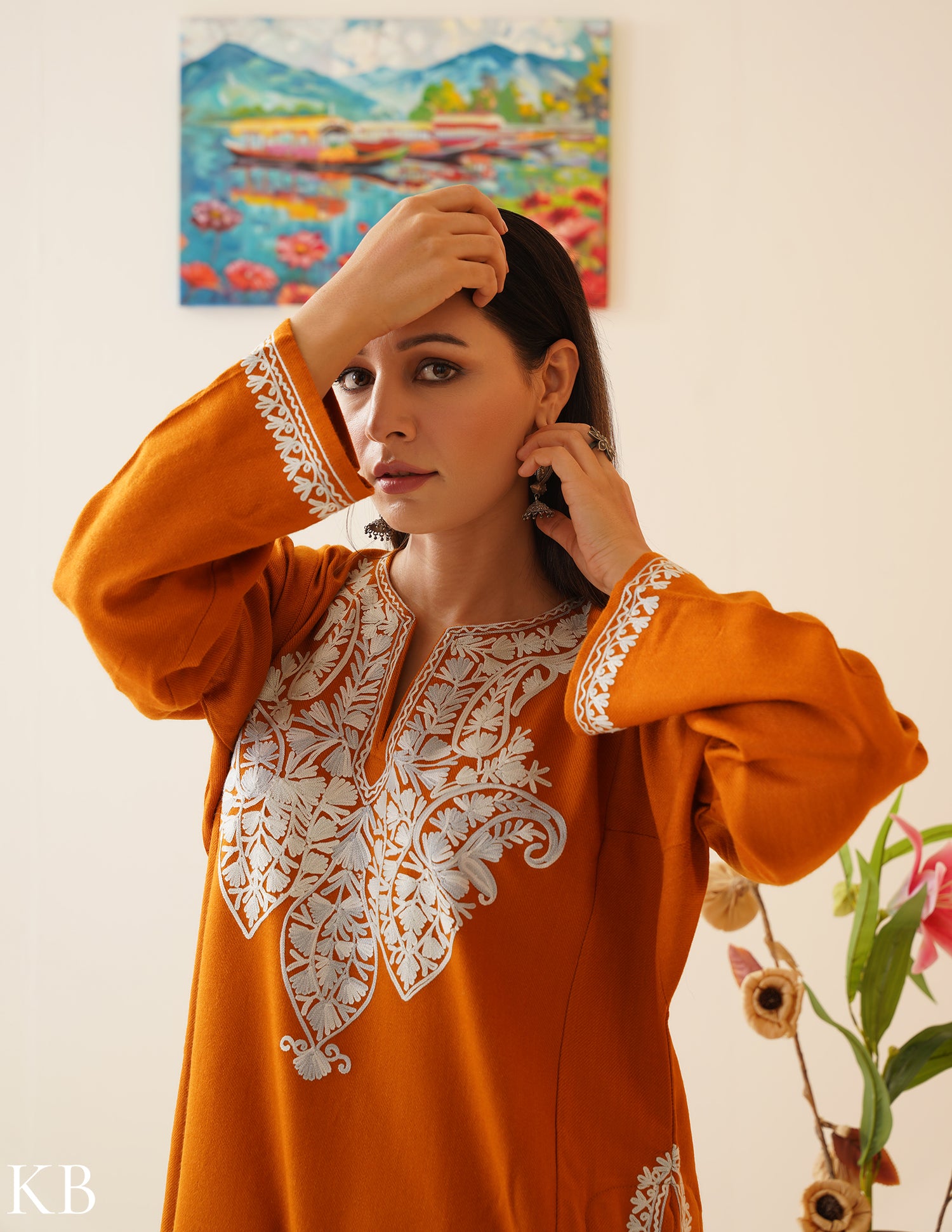 Rang-e-Khizan Marigold Paisley Aari Phiran