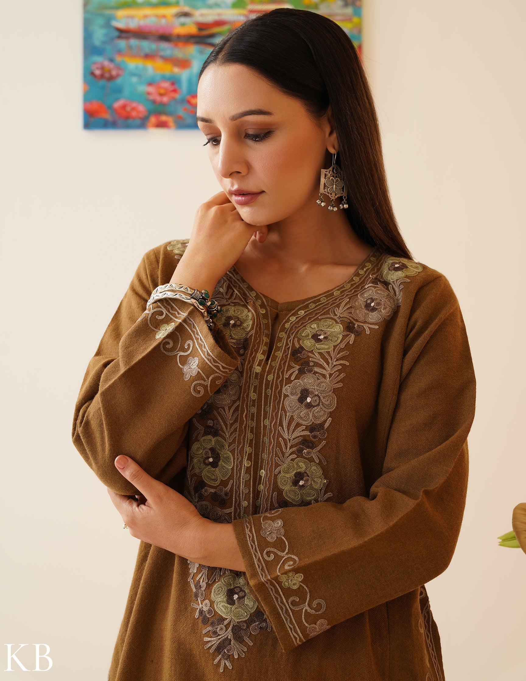 Rang-e-Khizan Pure Wool Classic Beaver Aari Phiran