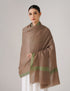 Kashmiri Handwoven Pashmina Sozni Shawl Doredaar – Natural Brown | Green Heritage - Kashmir Box