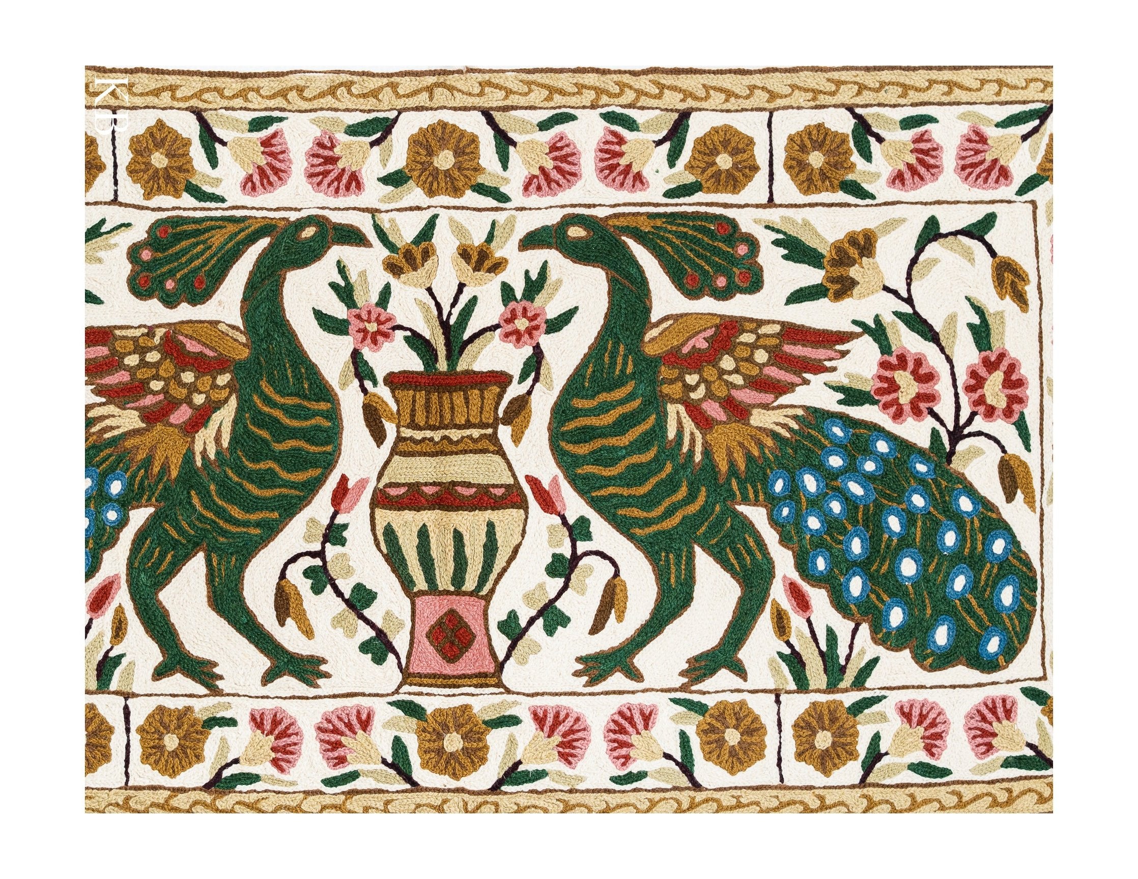 Diwan-e-Khas Mayura Stitched  Kashmiri Wall Textile