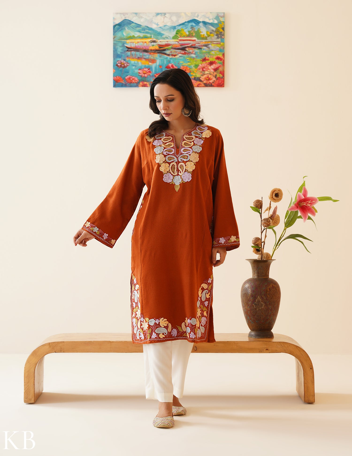 Rang-e-Khizan Rusty Paisley Aari Phiran