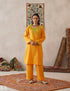 meHER Sun Yellow Kashmiri Aari Woollen Co-ord Set - Kashmir Box