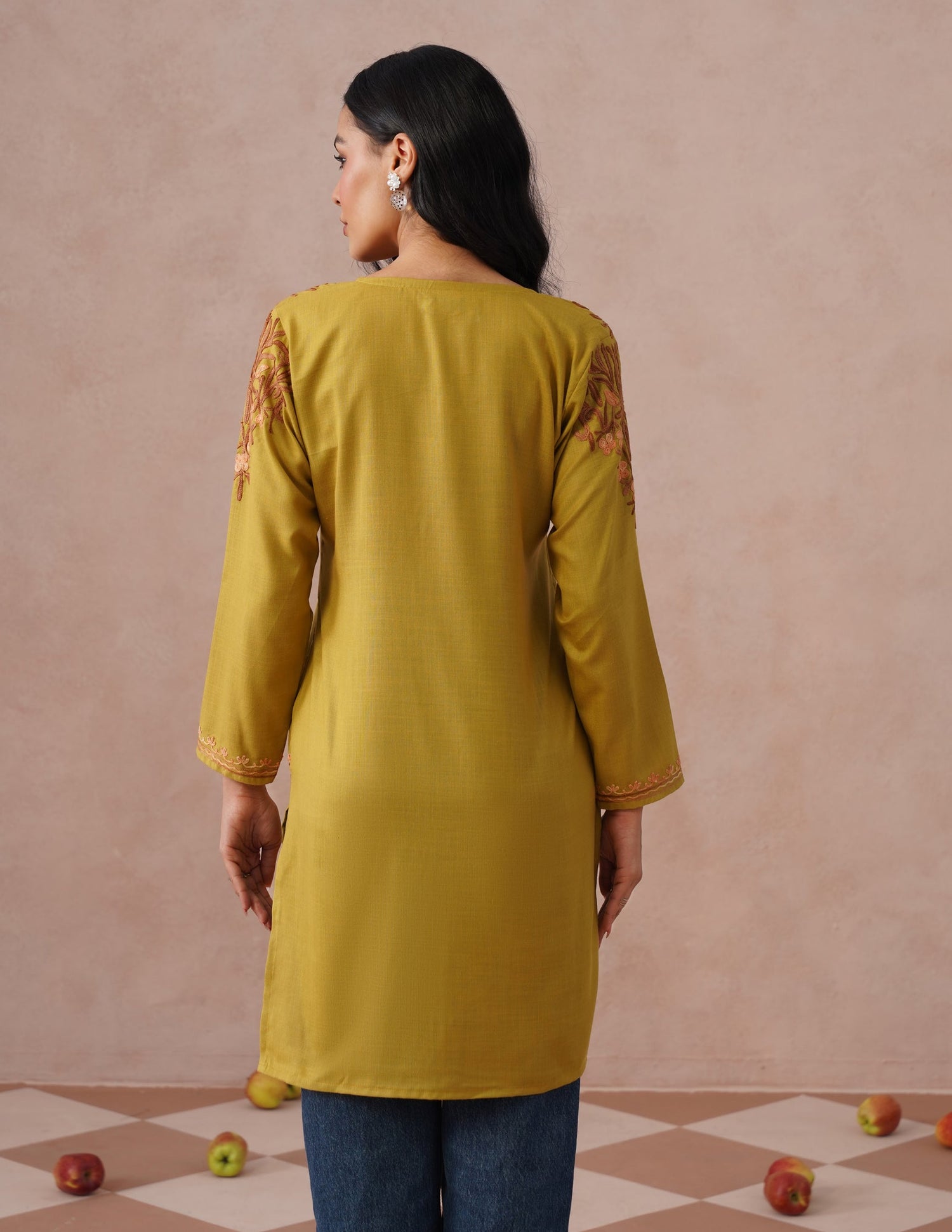 Mustard Cotton Kurti – Plain Bold Style | Casual Everyday Ethnic Wear - Kashmir Box