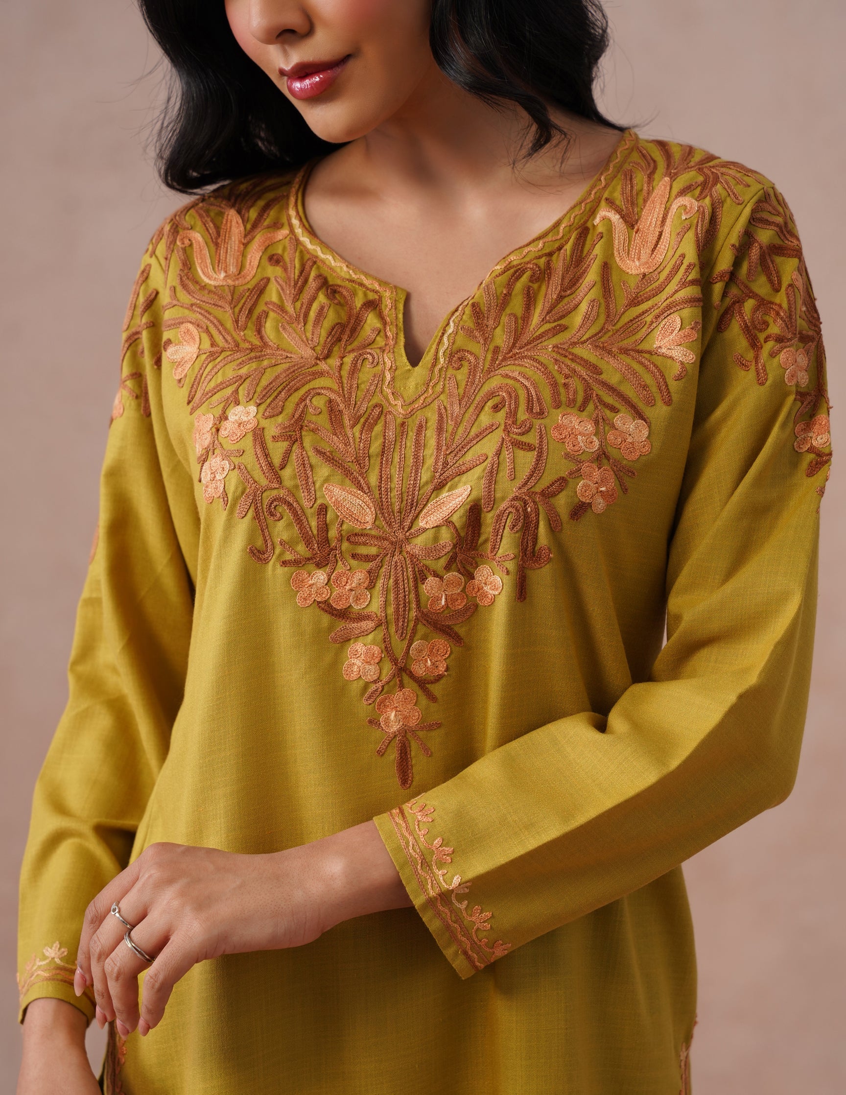 Mustard Cotton Kurti – Plain Bold Style | Casual Everyday Ethnic Wear - Kashmir Box