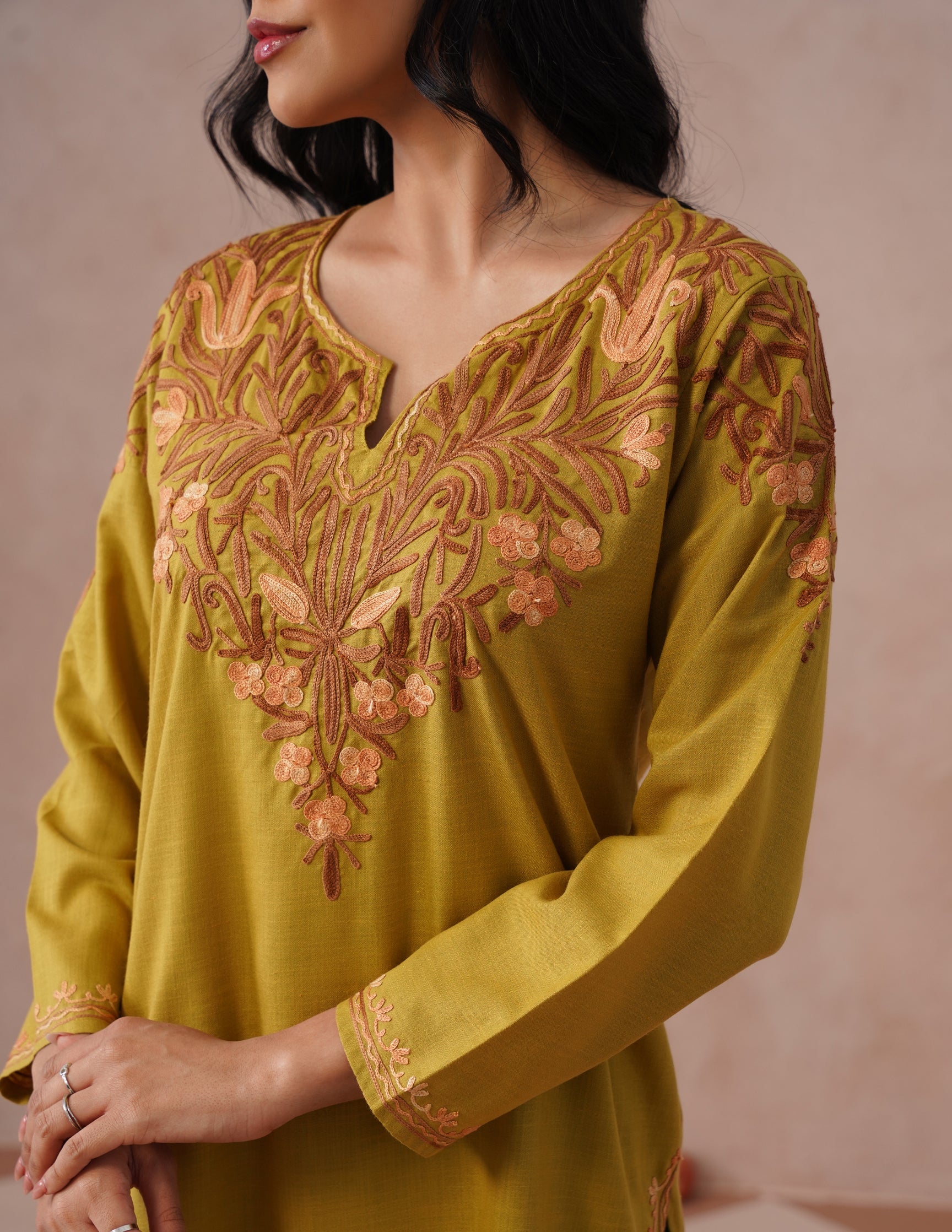 Mustard Cotton Kurti – Plain Bold Style | Casual Everyday Ethnic Wear - Kashmir Box