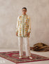 Nayaab Classic Cream Kashmiri Aari Cashmilon Jacket - Kashmir Box