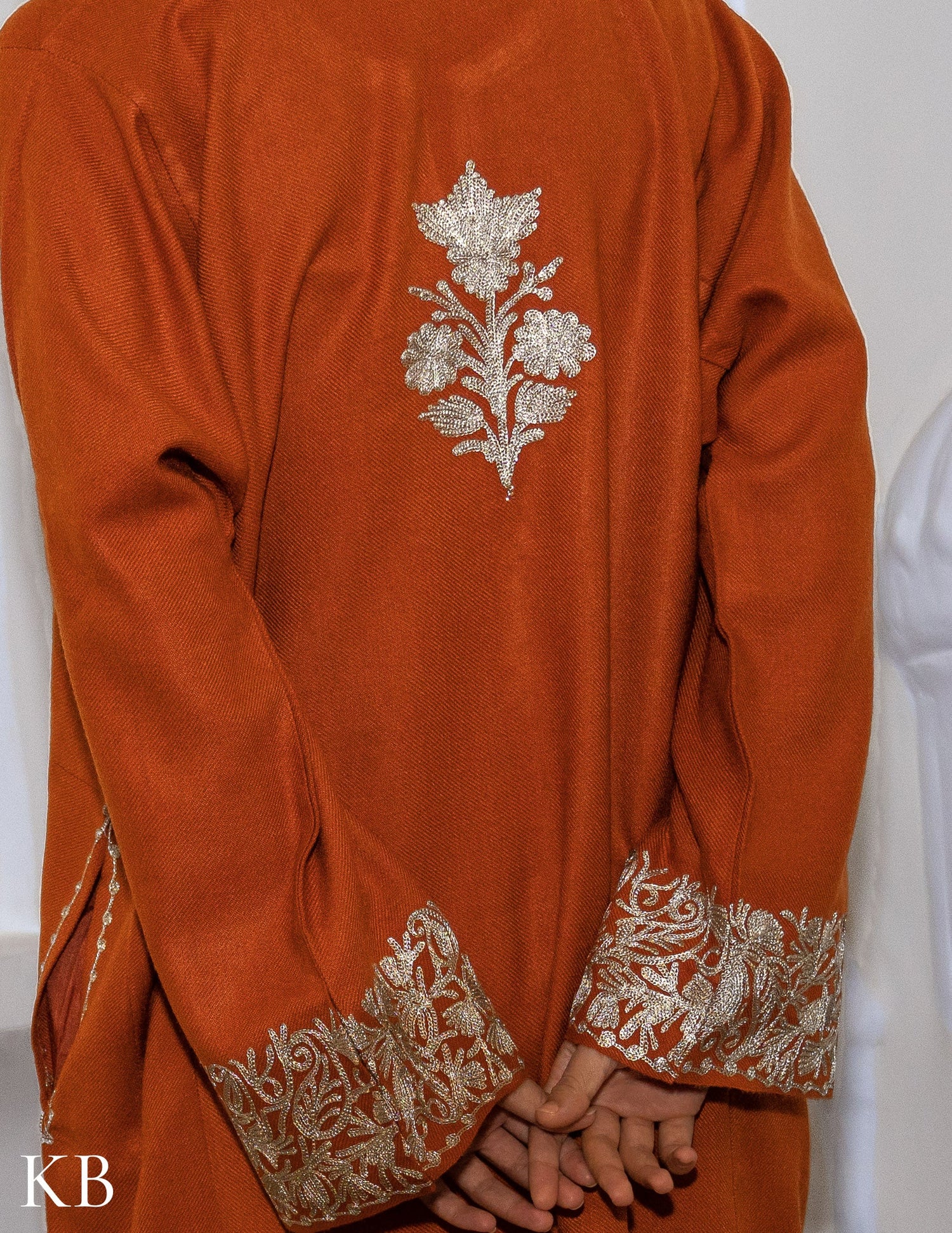 Rang-e-Khizan Rust Paisley Zari Phiran