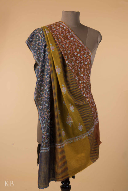 Multicolored Striped Pashmina Stole - Kashmir Box