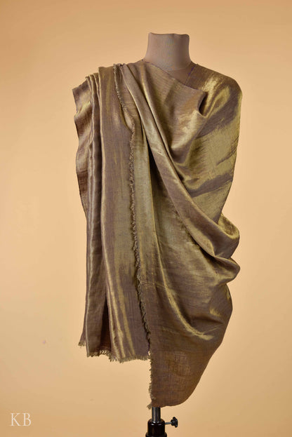 Purple Golden Reversible Pashmina Shawl - Kashmir Box