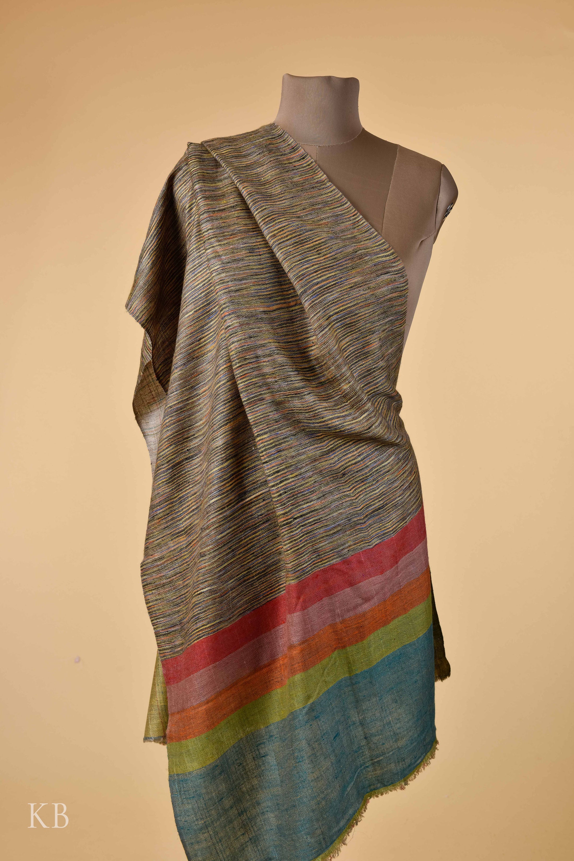 Multicolored Reversible Pashmina Stole - Kashmir Box