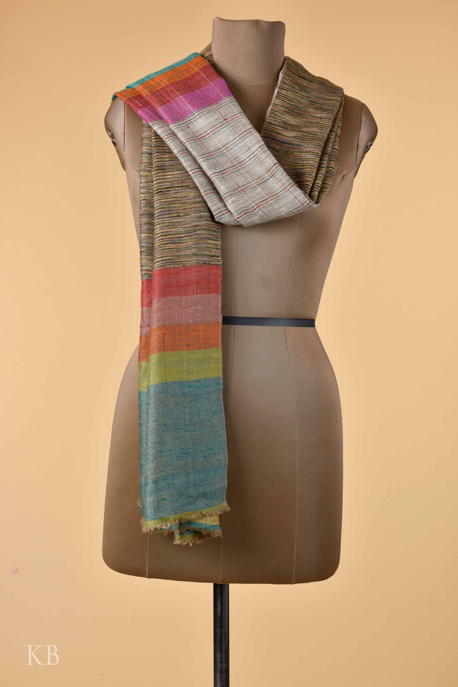 Multicolored Reversible Pashmina Stole - Kashmir Box