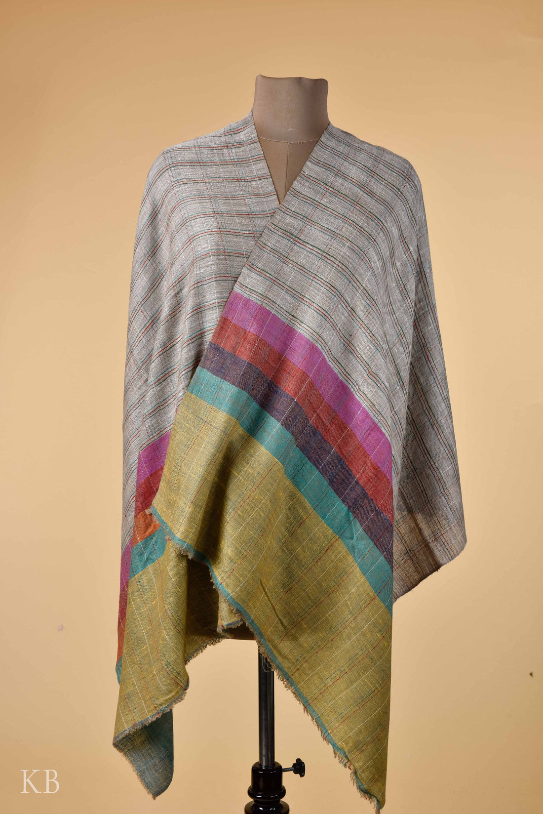 Multicolored Reversible Pashmina Stole - Kashmir Box