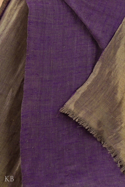 Purple Golden Reversible Pashmina Shawl - Kashmir Box