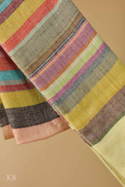 Multicolored Modern Design Striped Pashmina Stole - Kashmir Box