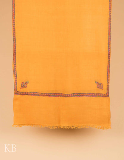 Sunflower Yellow Hashidar Pashmina Stole - Kashmir Box