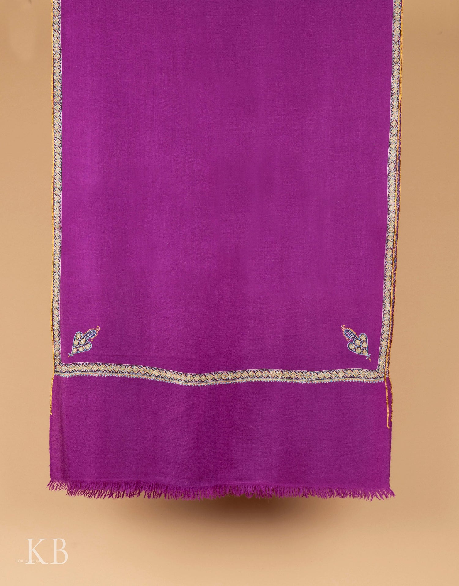 Majenta Hashidar Pashmina Stole - Kashmir Box