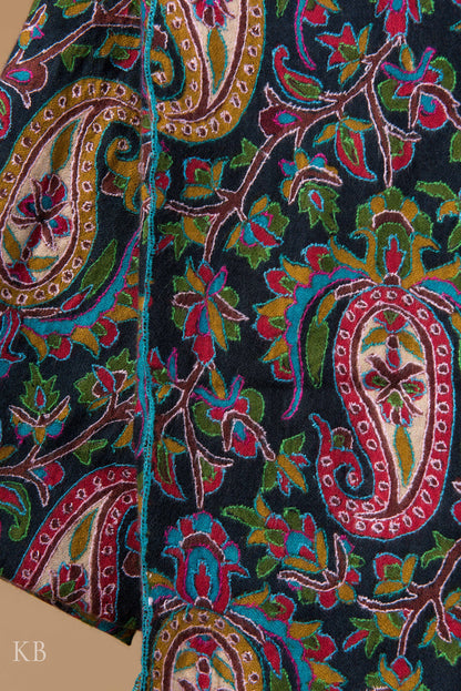 Modern Design Printed Sozni Embroidered Pashmina Stole - Kashmir Box