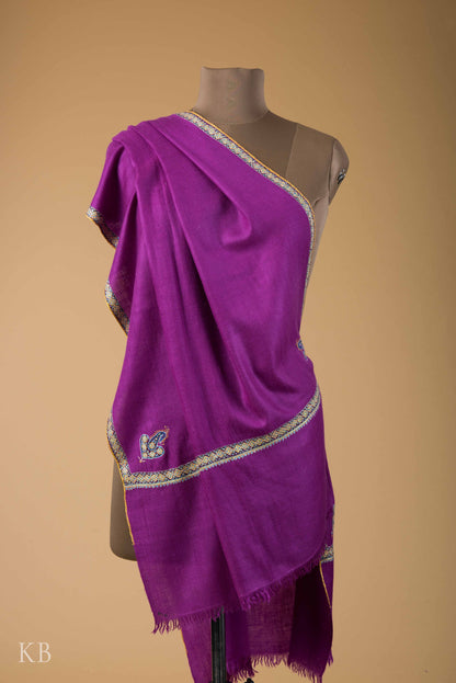 Majenta Hashidar Pashmina Stole - Kashmir Box