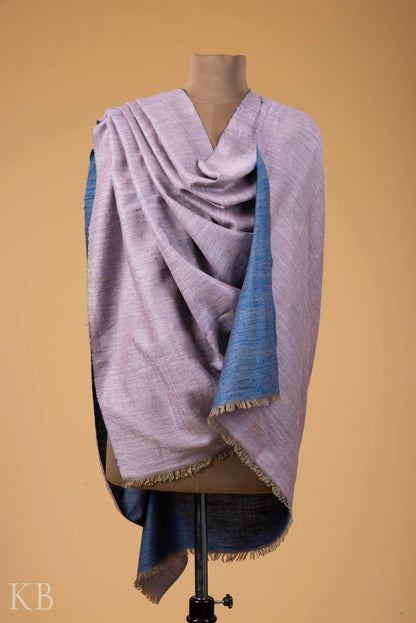 Blue Pink Reversible Pashmina Shawl - Kashmir Box