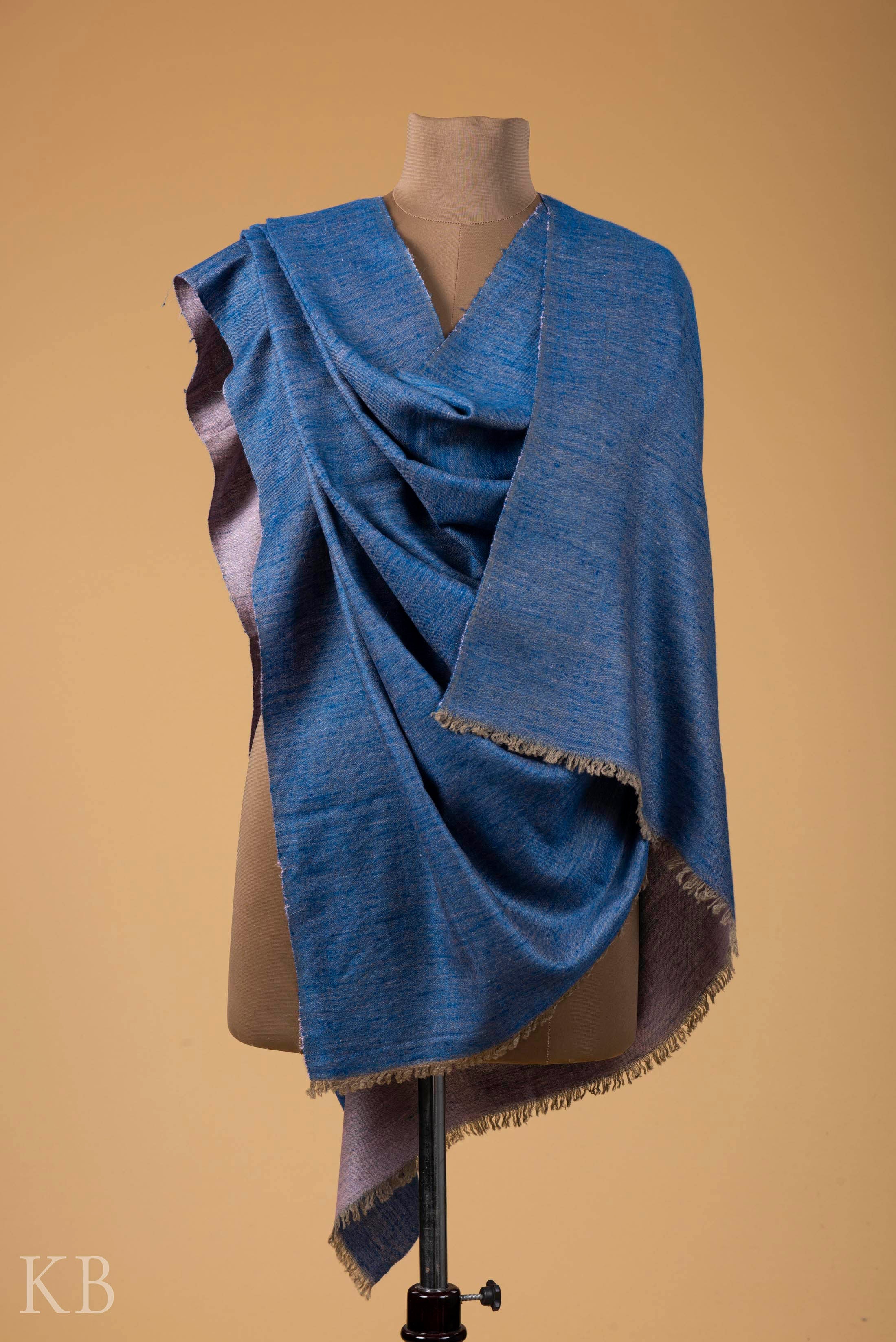 Blue Pink Reversible Pashmina Shawl - Kashmir Box