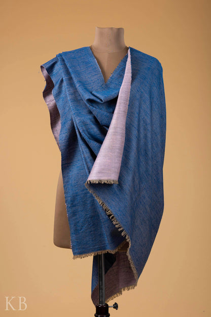 Blue Pink Reversible Pashmina Shawl - Kashmir Box