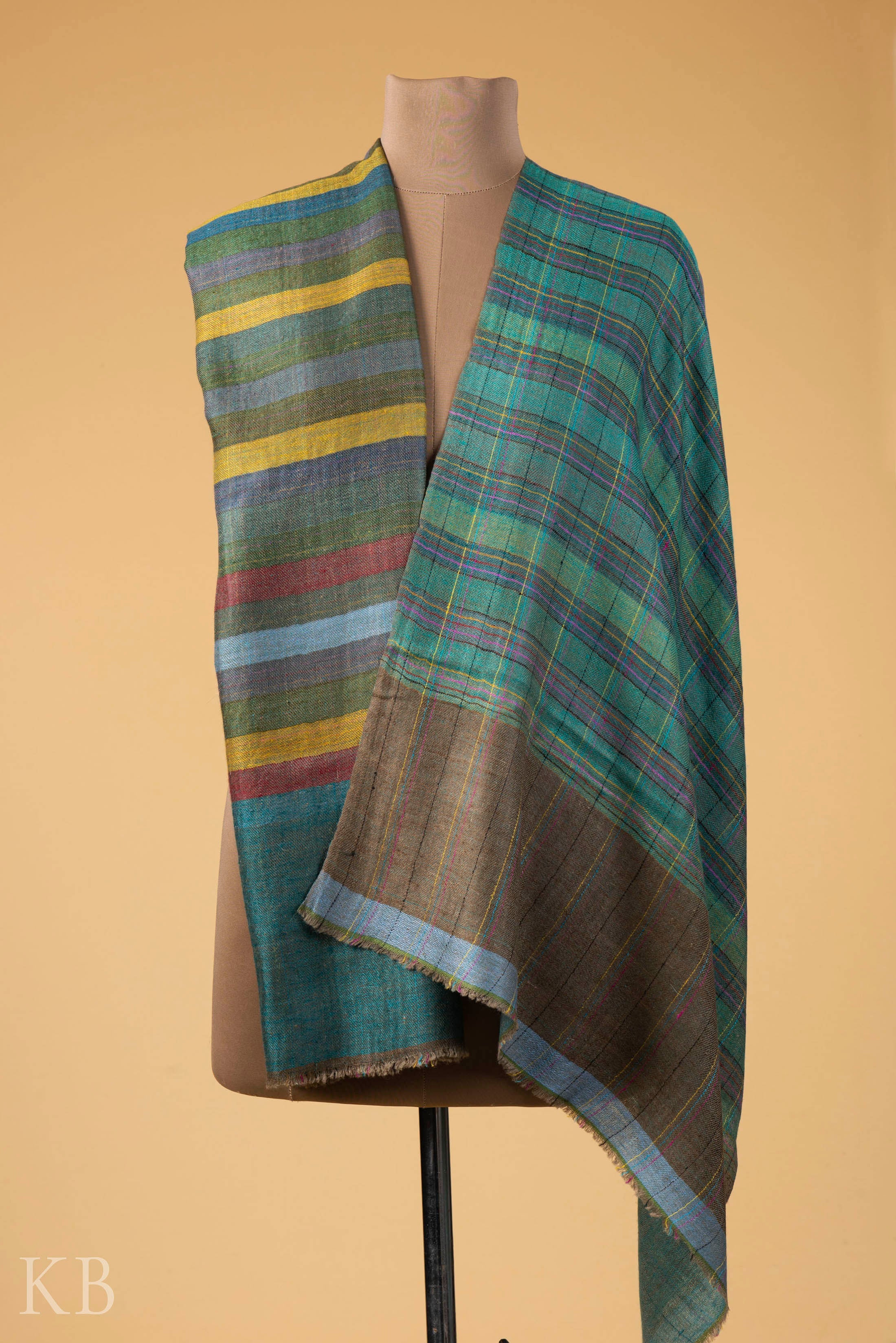 Multicolored Modern Design Pashmina Stole - Kashmir Box