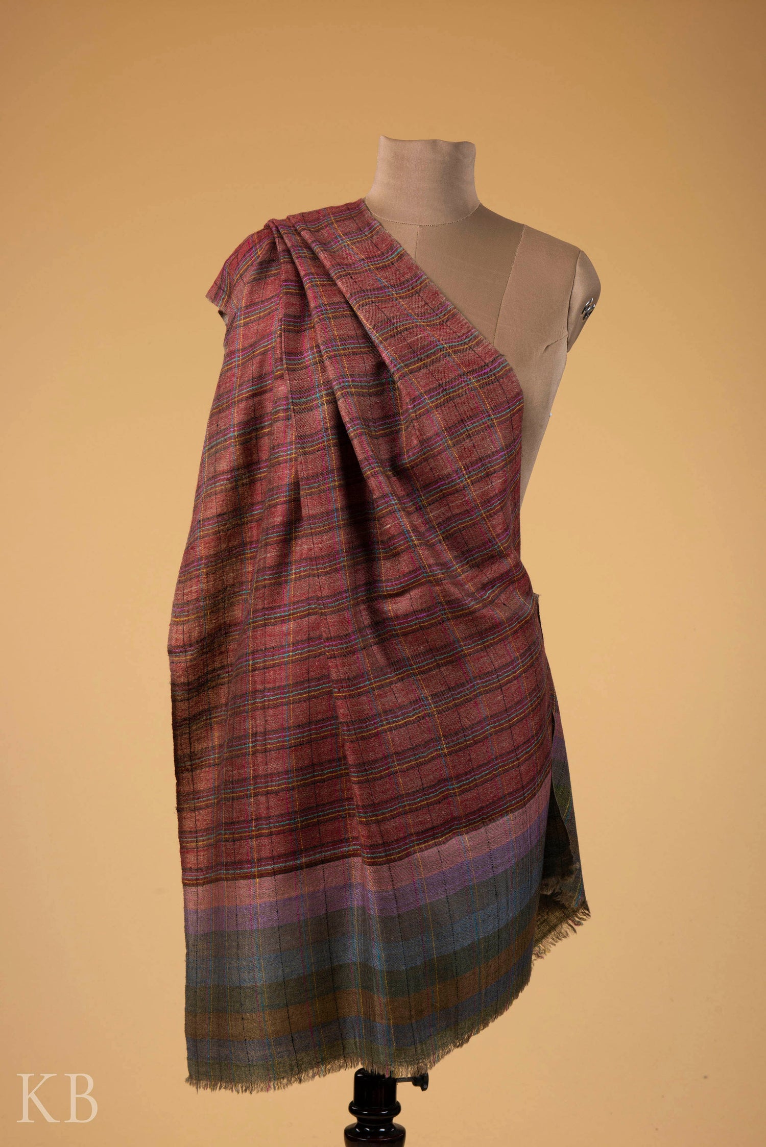 Modern Design Reversible Multicolored Pashmina Stole - Kashmir Box