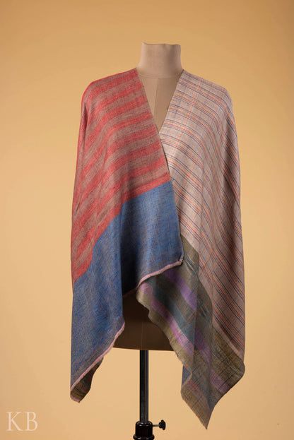 Modern Design Reversible Multicolored Pashmina Stole - Kashmir Box