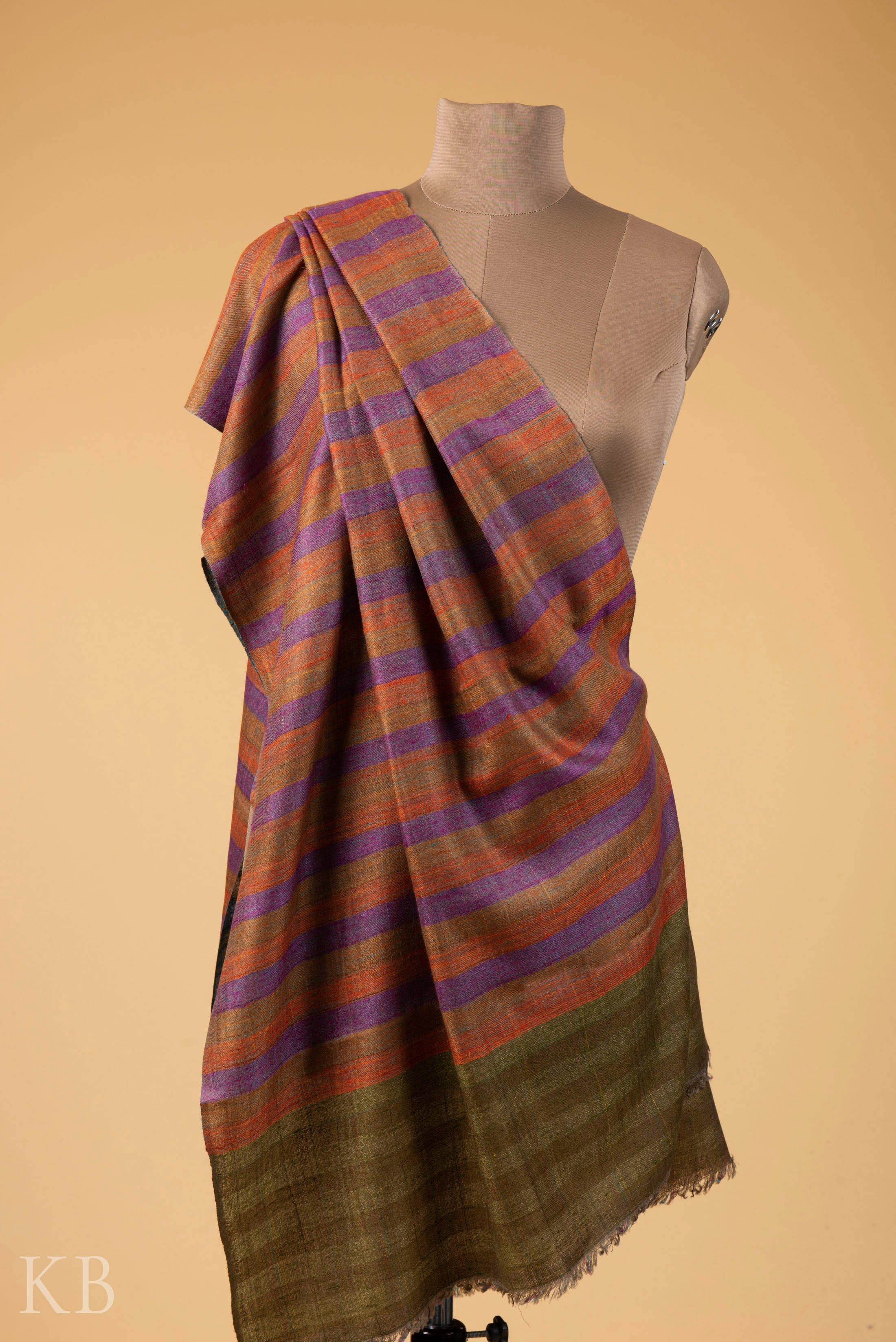 Modern Design Reversible Multicolored Pashmina Stole - Kashmir Box