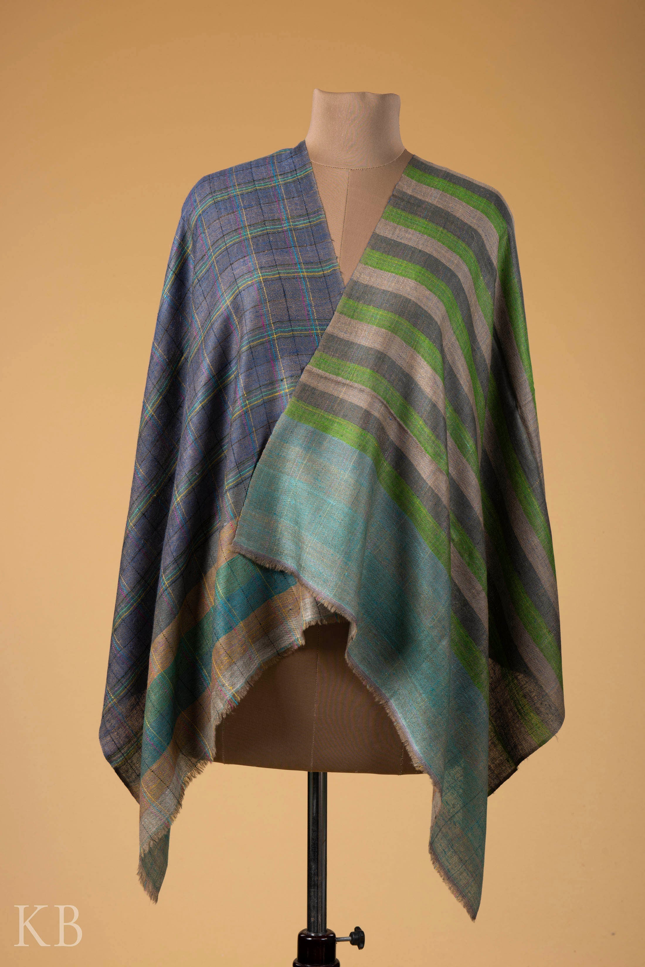 Modern Design Reversible Multicolored Pashmina Stole - Kashmir Box