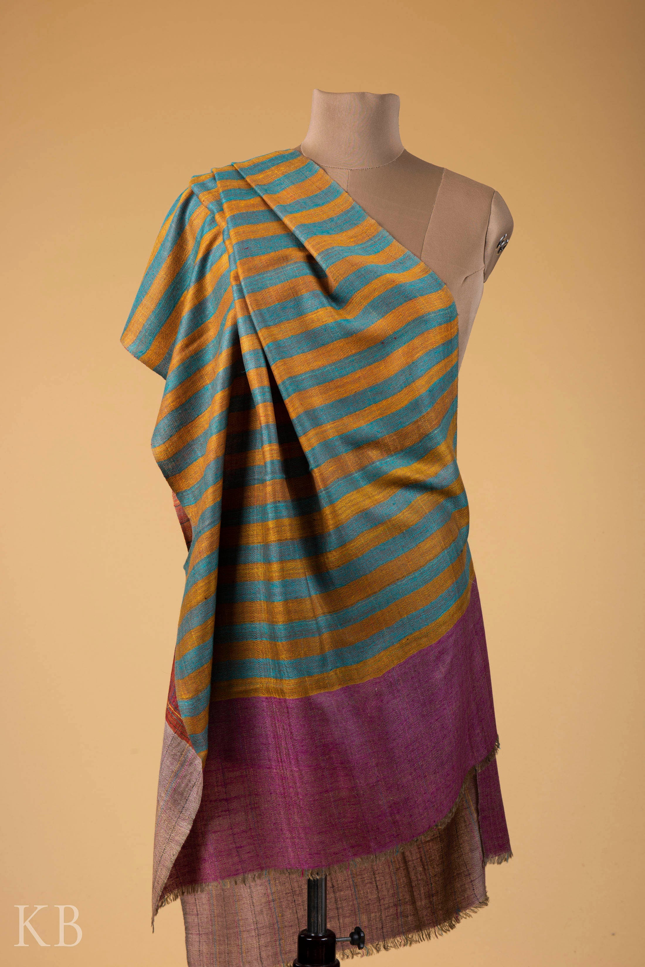 Modern Design Reversible Multicolored Pashmina Stole - Kashmir Box