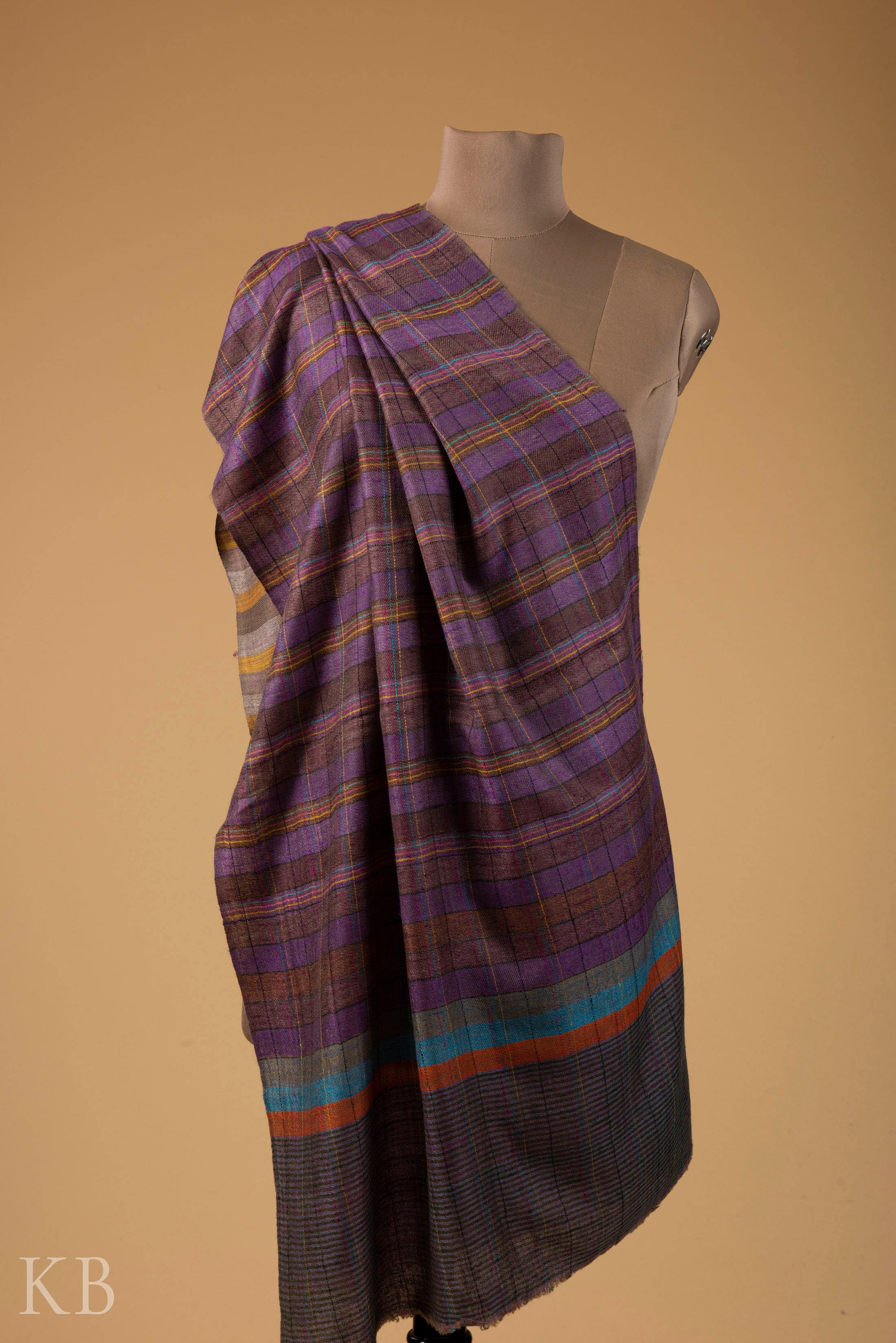 Modern Design Reversible Multicolored Pashmina Stole - Kashmir Box