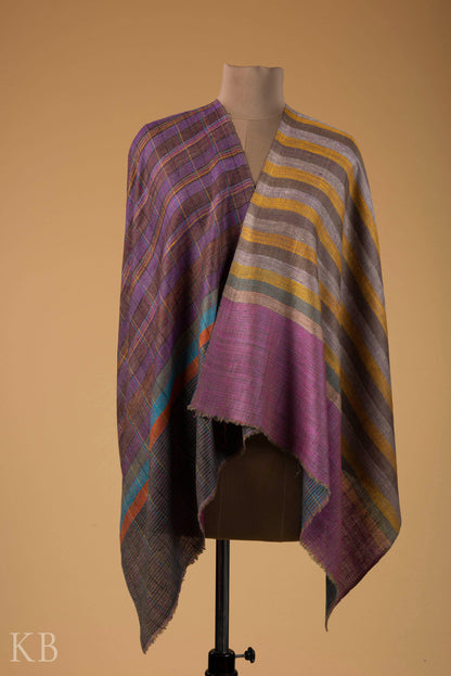 Modern Design Reversible Multicolored Pashmina Stole - Kashmir Box