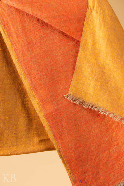 Orange Butterscotch Reversible Pashmina Shawl - Kashmir Box