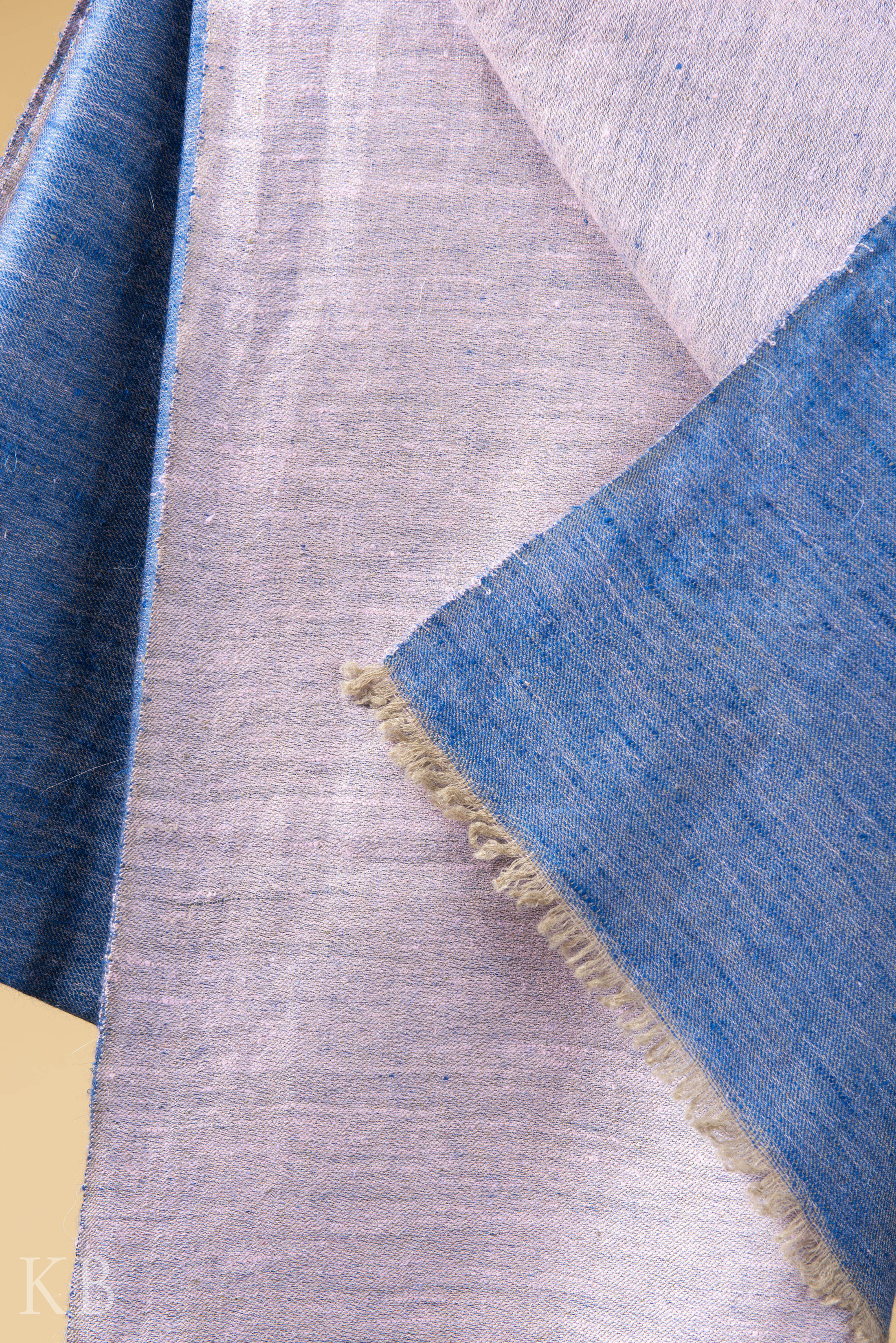 Blue Pink Reversible Pashmina Shawl - Kashmir Box