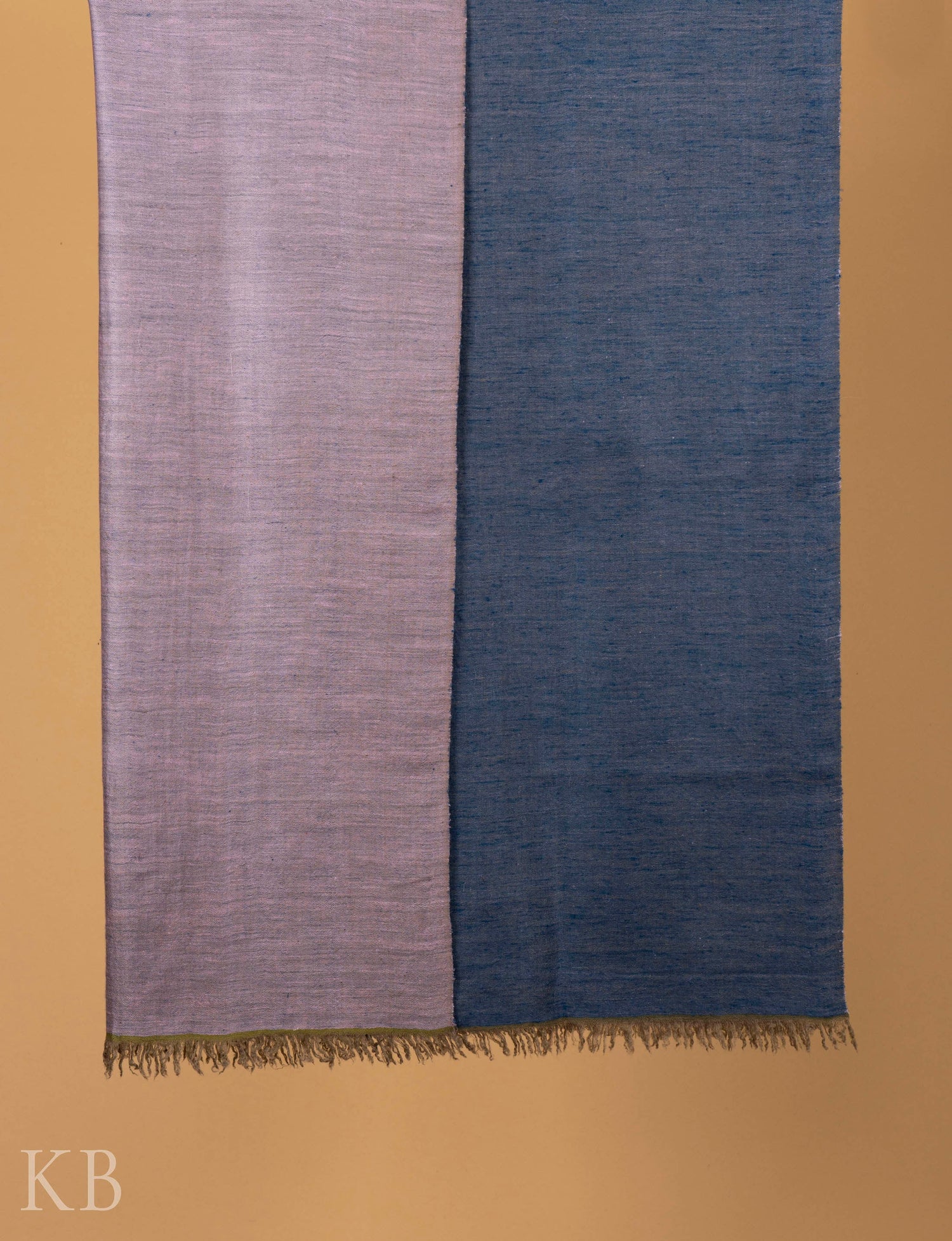 Lilac Blue Reversible Pashmina Shawl - Kashmir Box