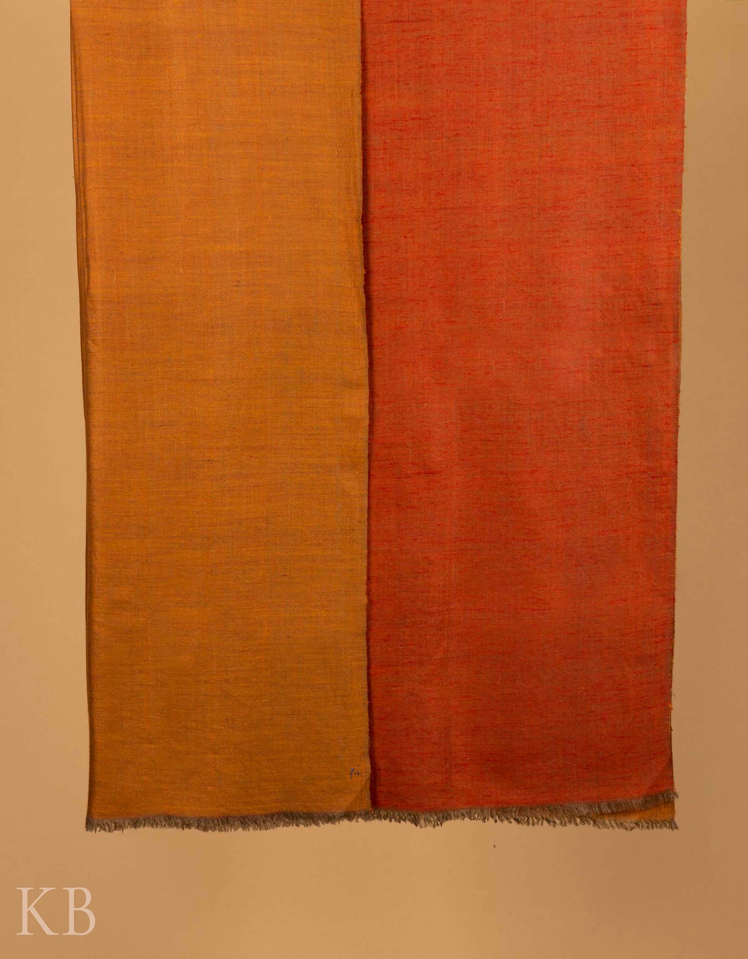 Orange Butterscotch Reversible Pashmina Shawl - Kashmir Box