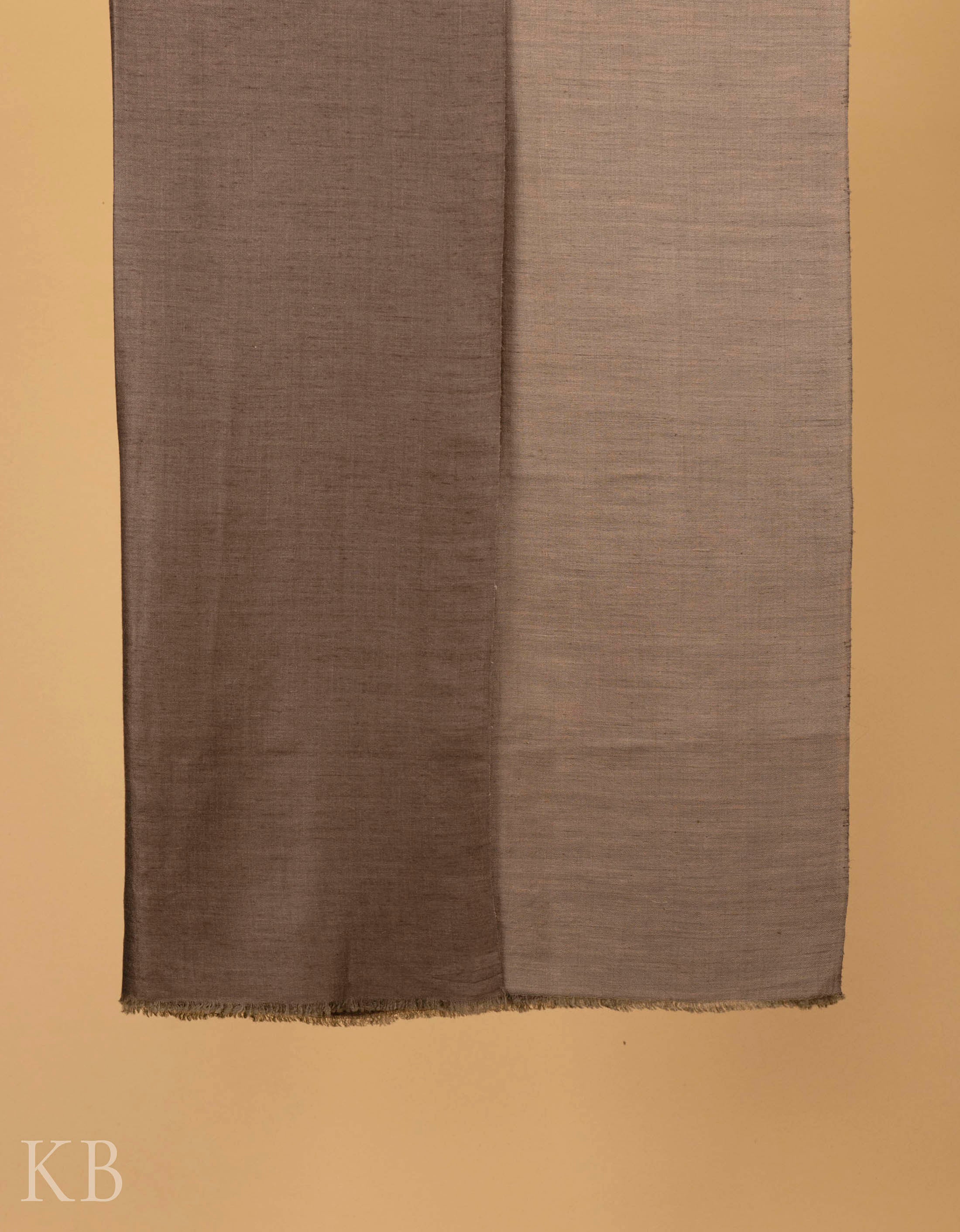 Natural Brown Reversible Pashmina Shawl - Kashmir Box